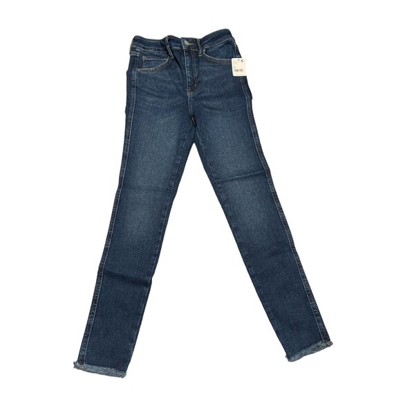 Free People Boho Raw Hem High Rise Jegging in Deep Indigo Blue- Size 27 NWT - Picture 13 of 13